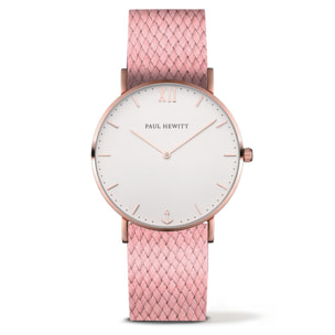 Reloj Paul Hewitt PH-SA-R-ST-W-27S Unisex Analogico Cuarzo con Correa de Nylon