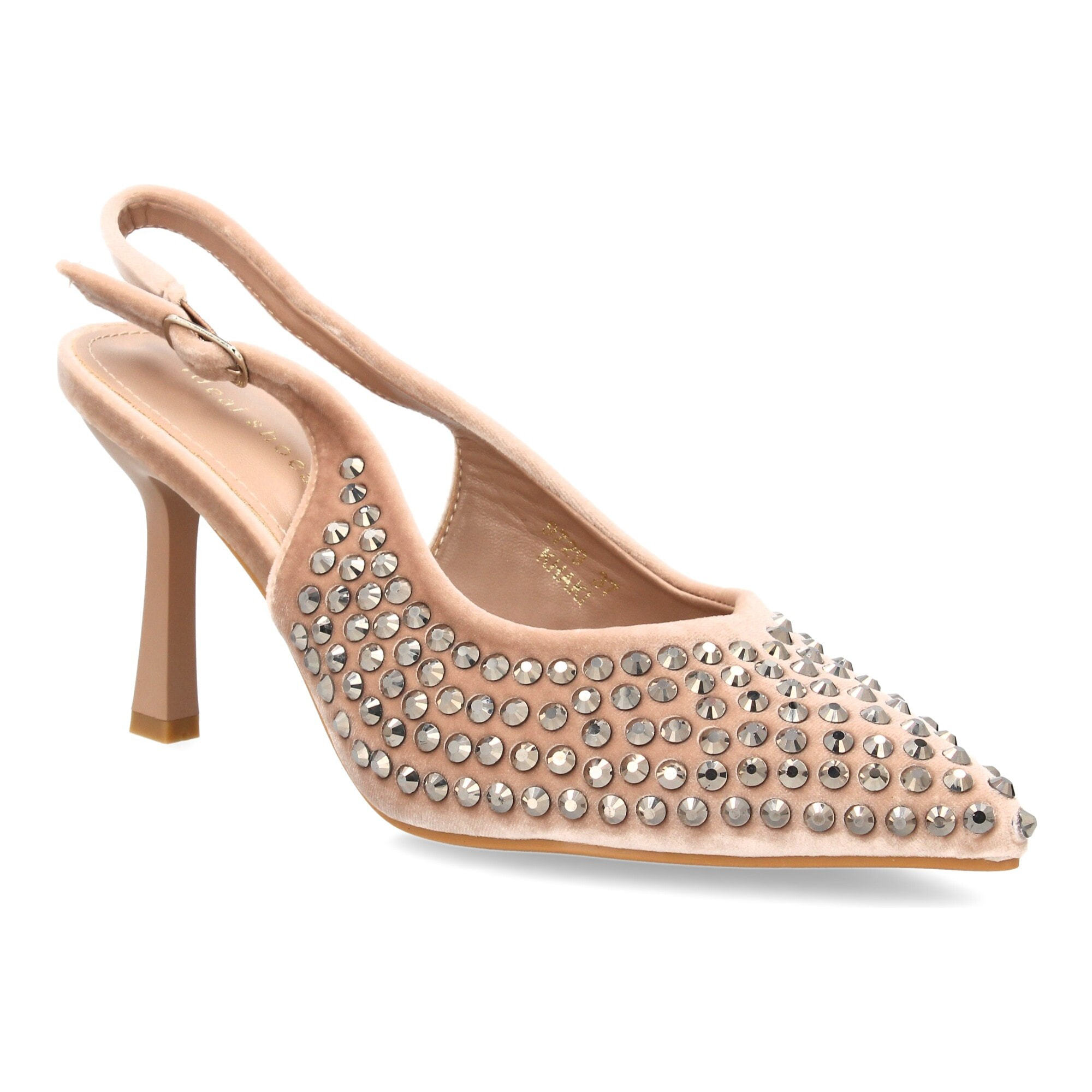 Zapato de salón punta fina y pedrería