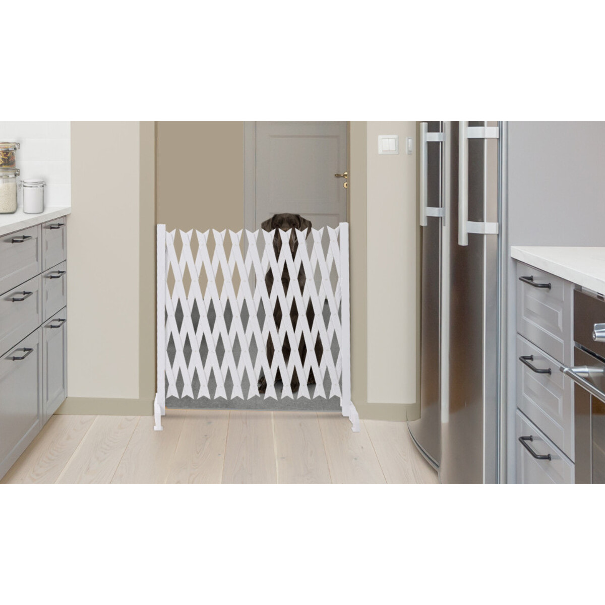 Barrière extensible plastique blanche