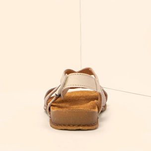 Sandalias N5819 WAX NAPPA-SILK CREAM-TAUPE /PANGLAO color Cream-taupe
