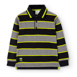 Polo punto listado de niño