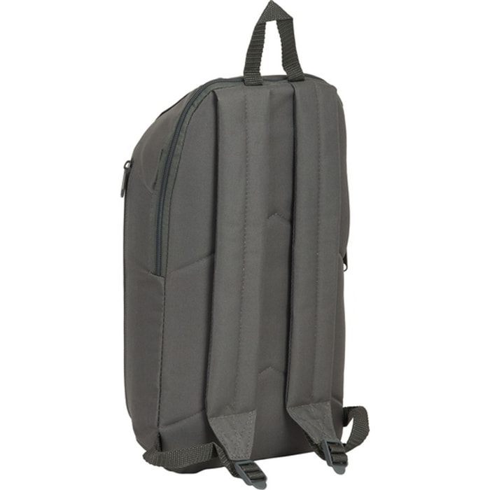 Mini mochila bolsillo vertical safta gris humo