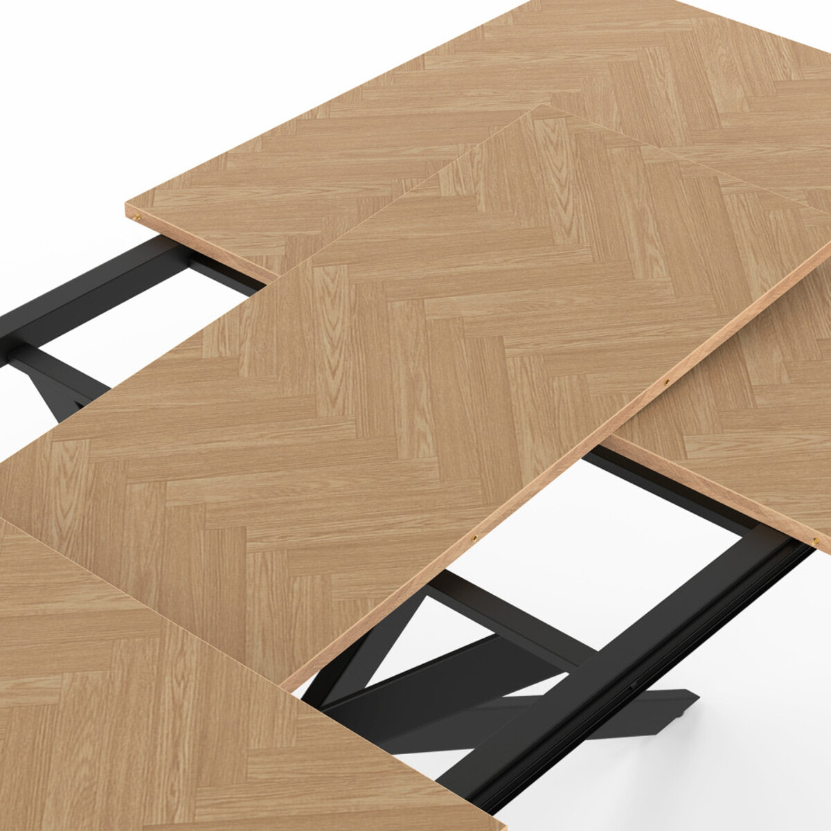 Table à manger extensible Spider 160-200cm effet chevron