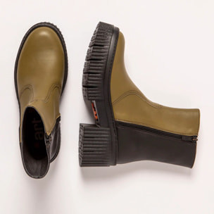 Botines con tacón 1374 NAPPA BRONZE-BLACK/YORK color Bronze-black