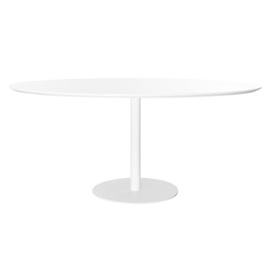 Table à manger design blanche ovale L169 cm HALIA