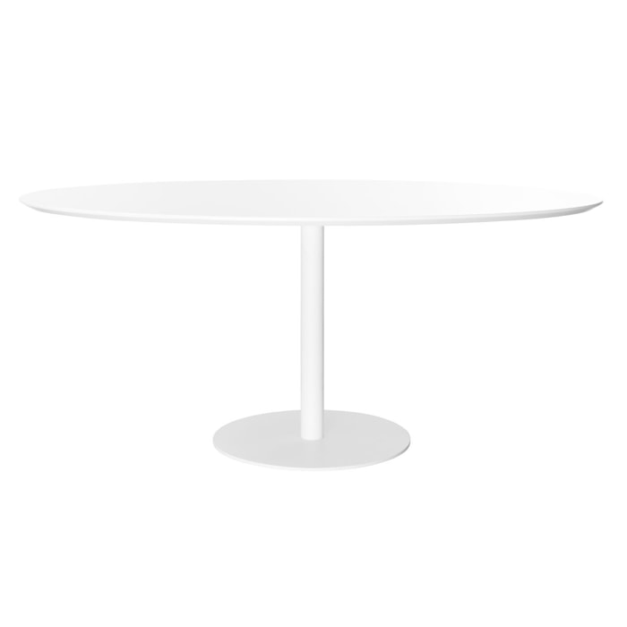 Table à manger design blanche ovale L169 cm HALIA