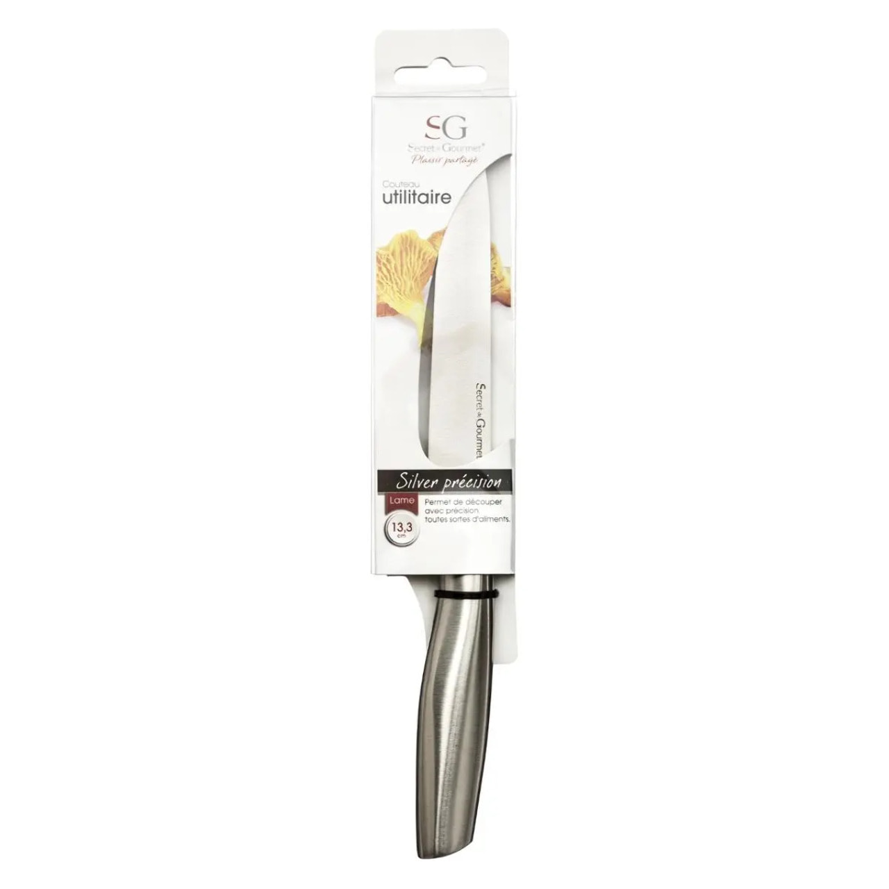 Couteau utilitaire inox "Silver Précision" lame 13,3cm