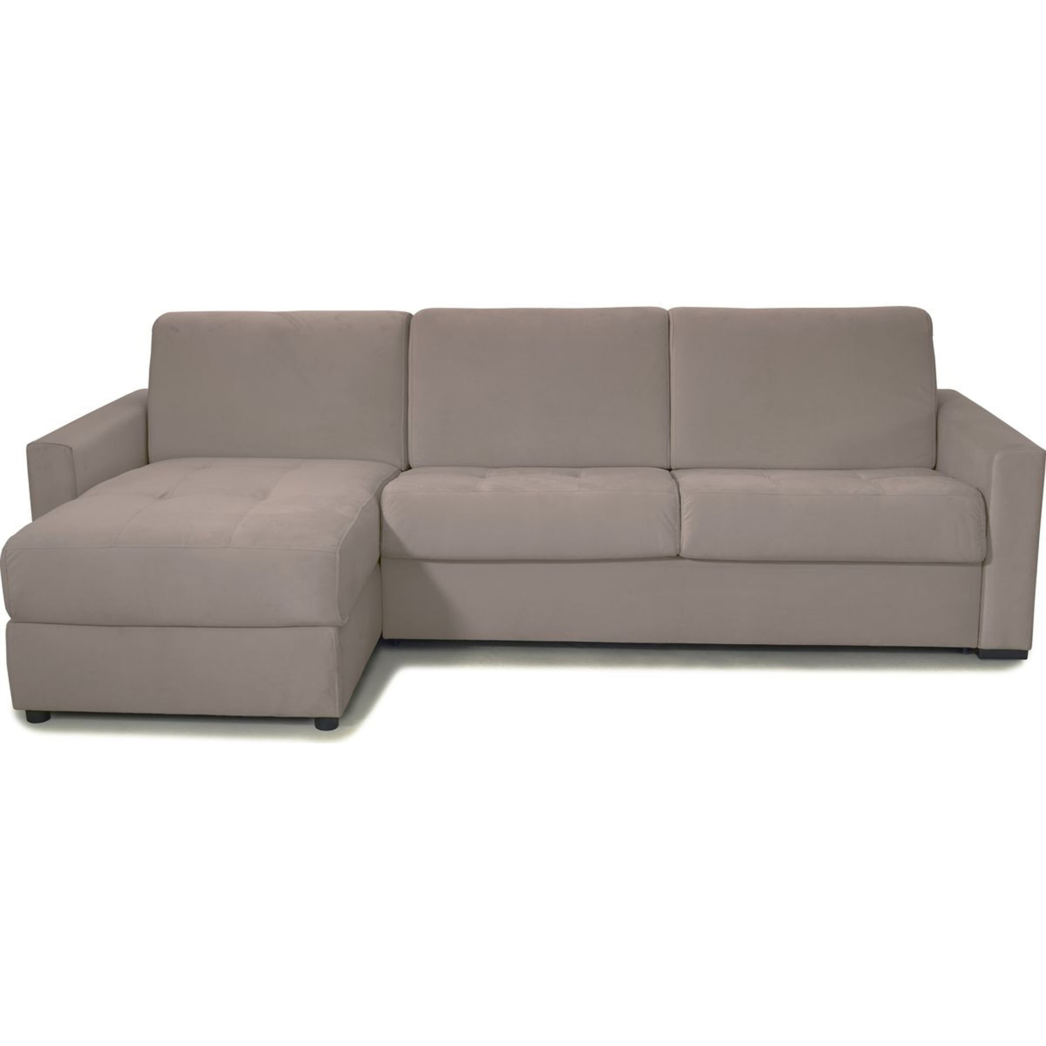 Canapé d'angle convertible express 5 places en velours - PALOMA