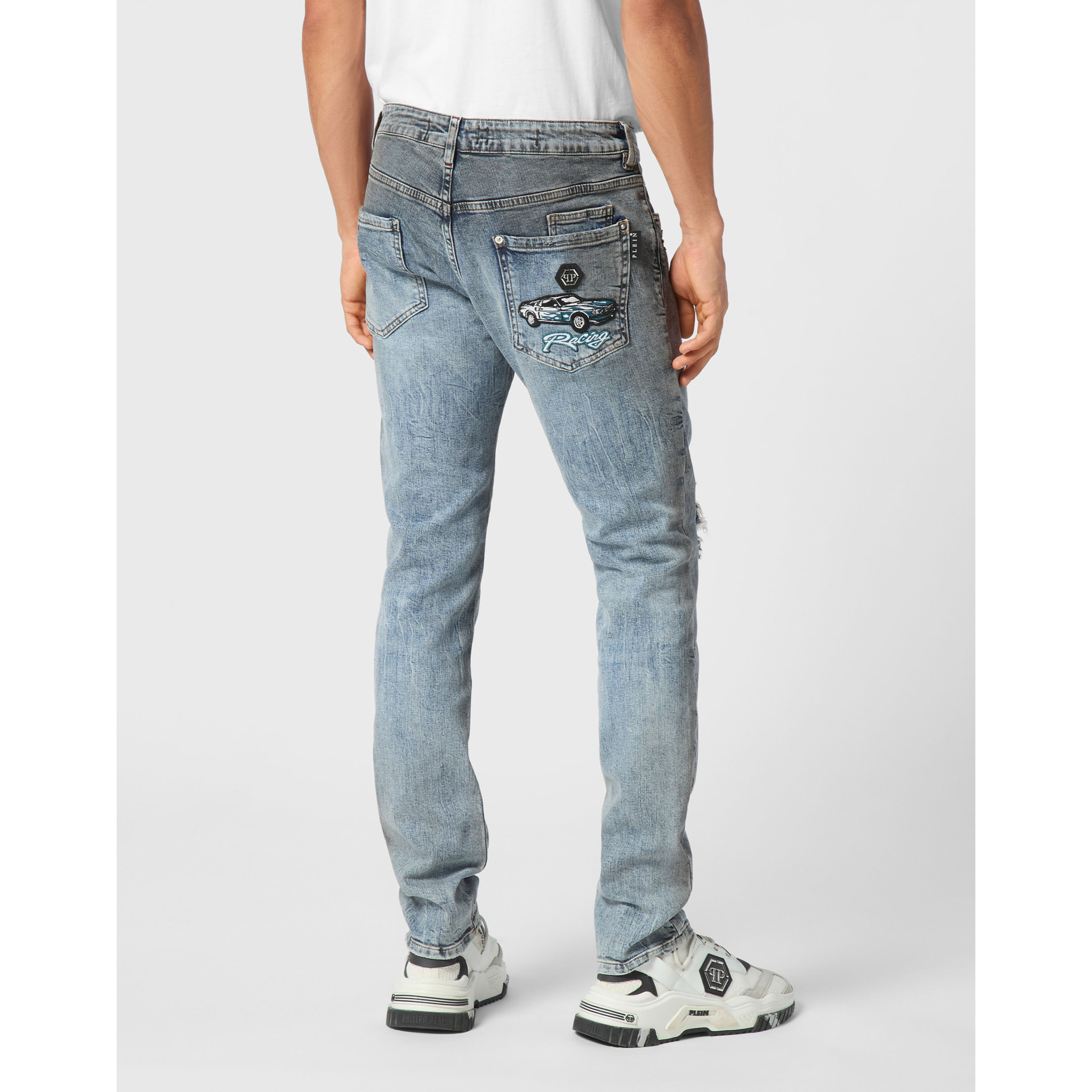 PHILIPP PLEIN Vaqueros de corte recto RACING
