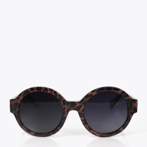 Occhiali Rotondi con Stampa Animalier