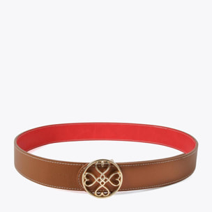 Cintura double face trifoglio cuori