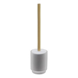 Brosse WC Solis ronde blanc