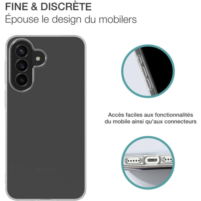 Coque BIGBEN CONNECTED A37 coque transparente +verre trempé GRS