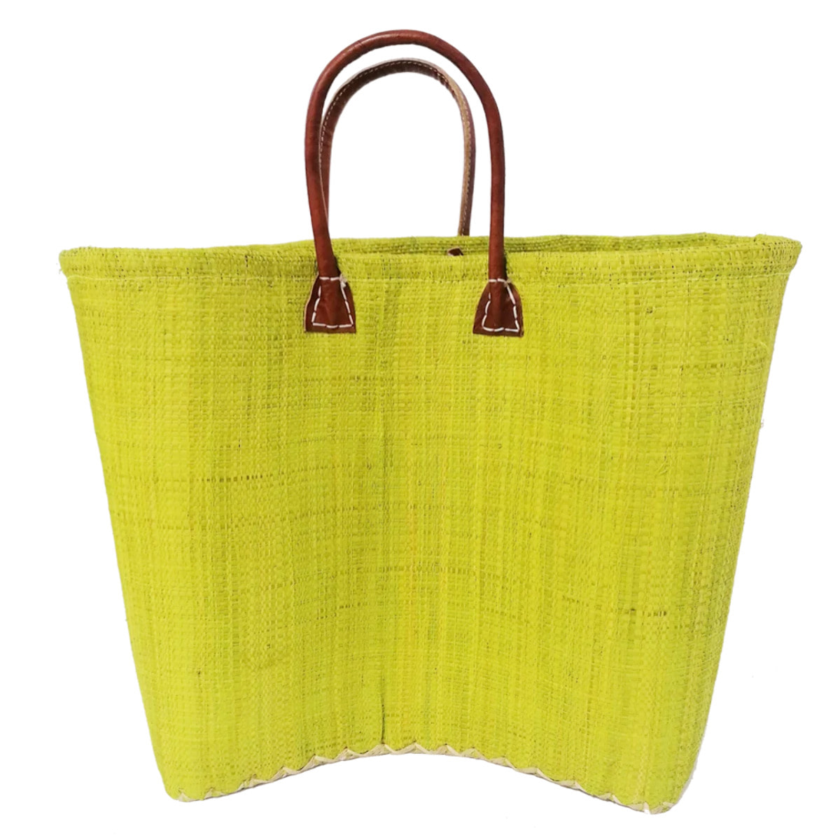 Panier artisanal de Madagascar - Bélo Uni GM Vert Anis