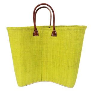 Panier artisanal de Madagascar - Bélo Uni GM Vert Anis