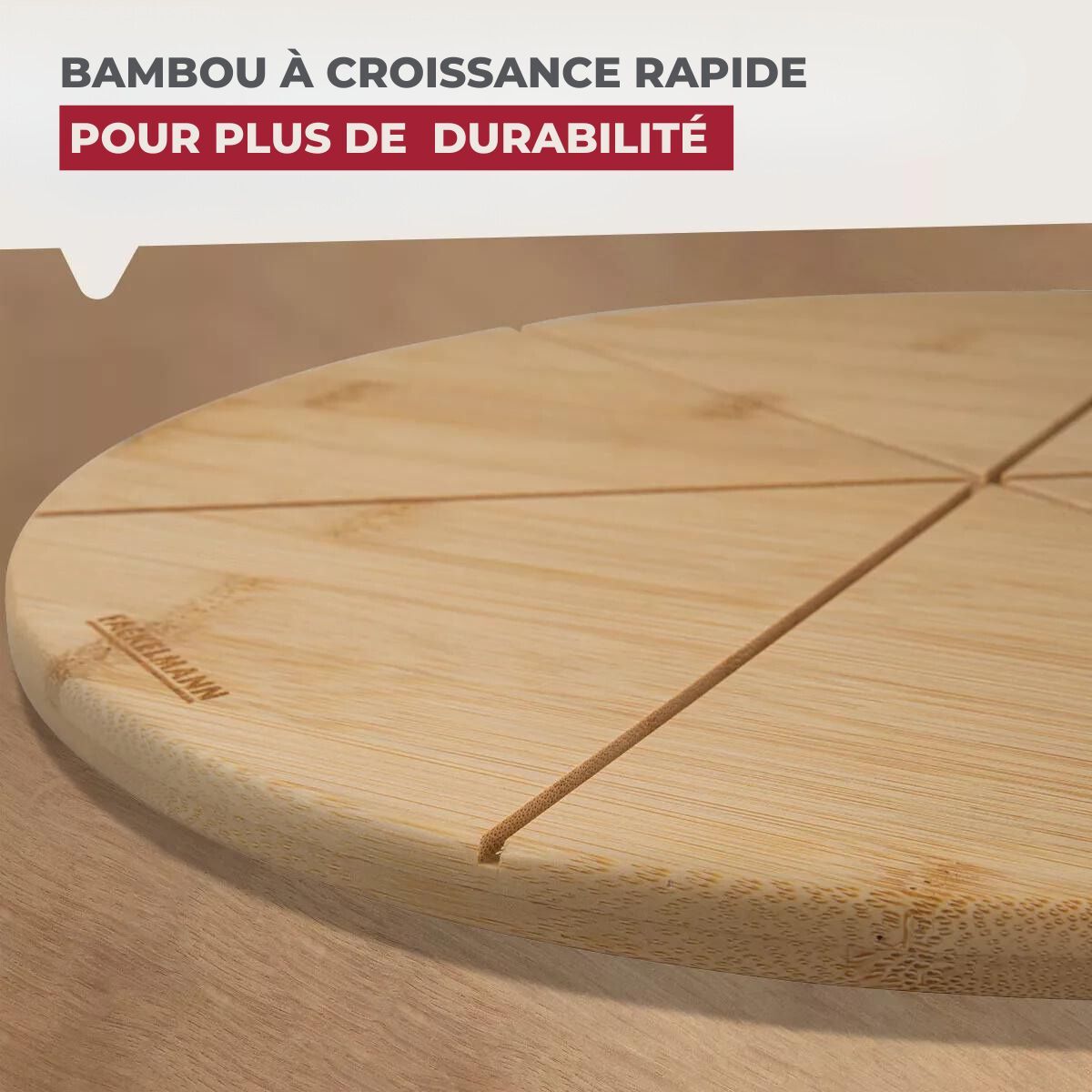 Ensemble de 2 Planches à pizza avec rainures de coupe, Ø 32 cm