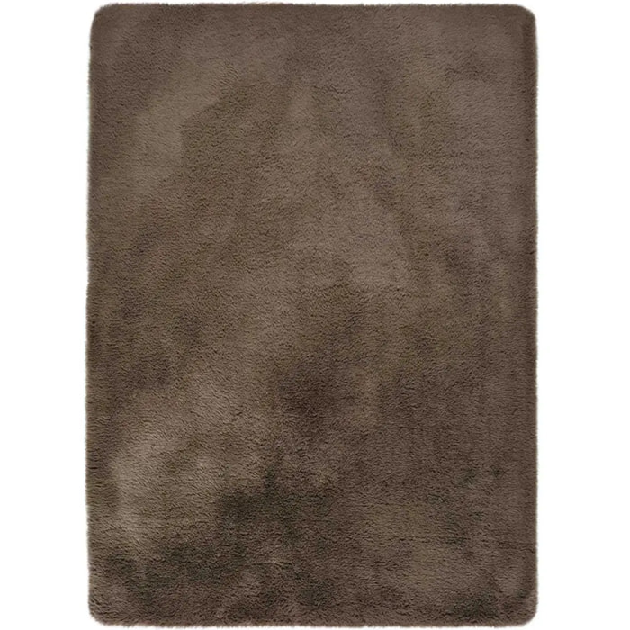 ALPACA Alfombra shaggy lisa en color visón, varias medidas disponibles
