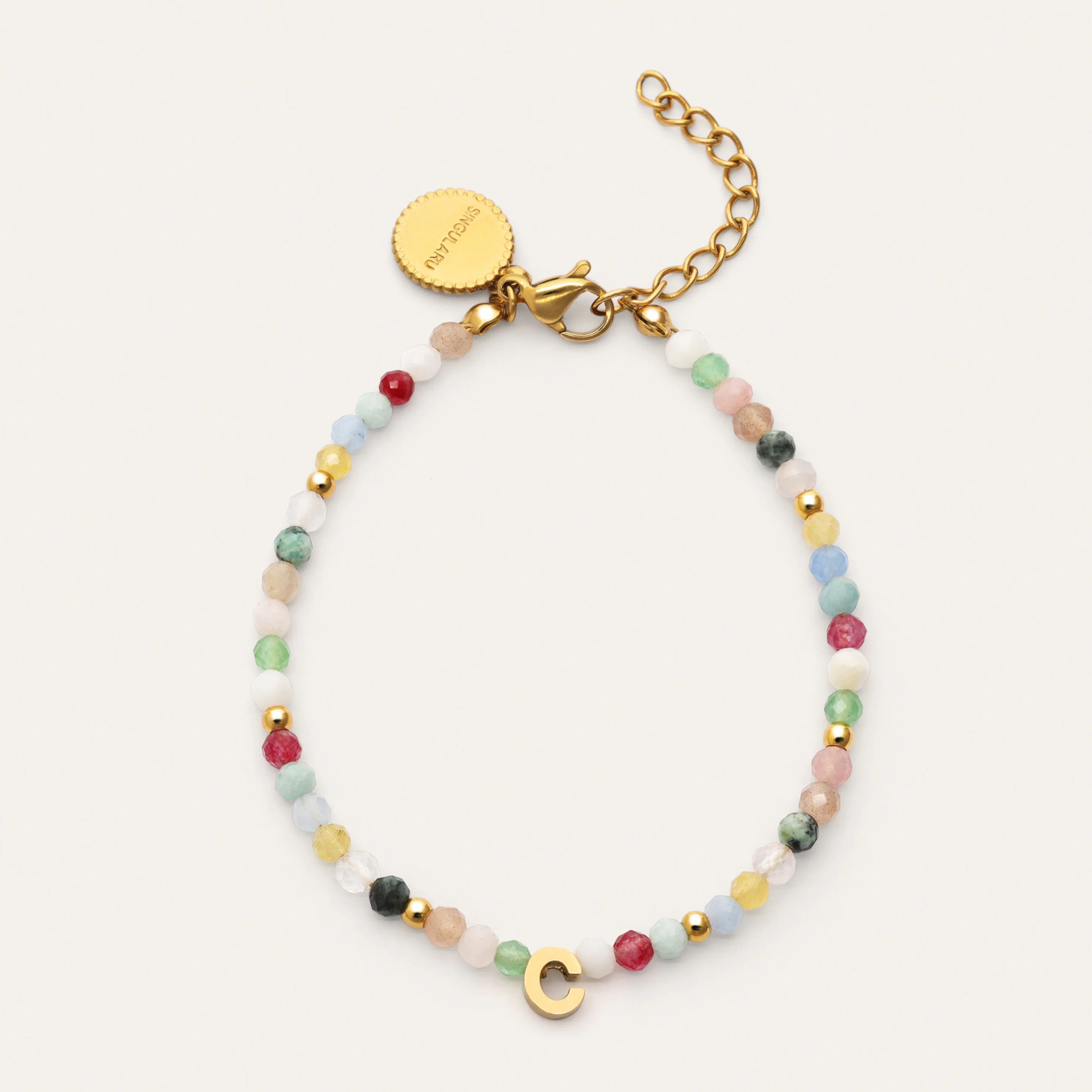 Bracciale Personalizzata Letter Altea Colors Acciao Placcato Oro