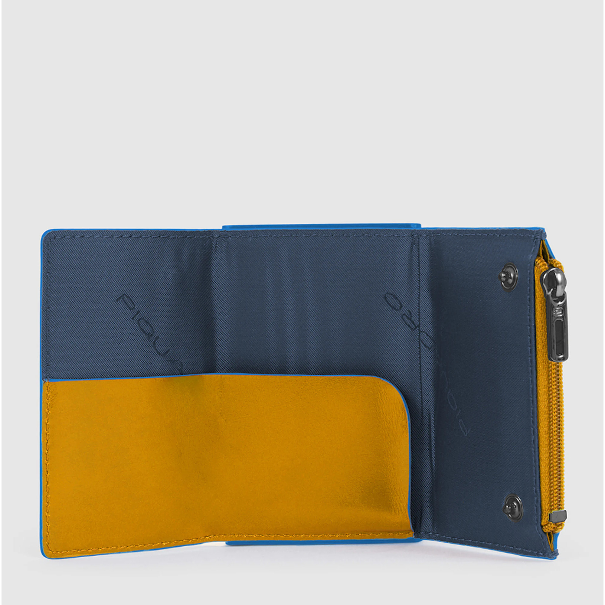 Piquadro Portafoglio compatto con portacarte automatico, porta monete e protezione RFID