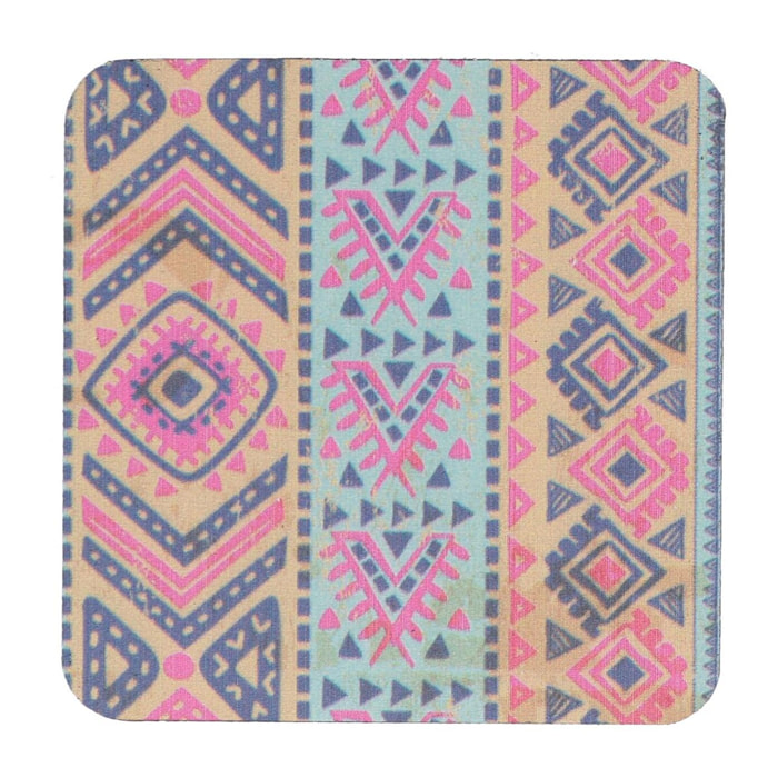 Sottobicchiere in legno confezione da 6 pezzi arancione quadro cm10x10h0,5