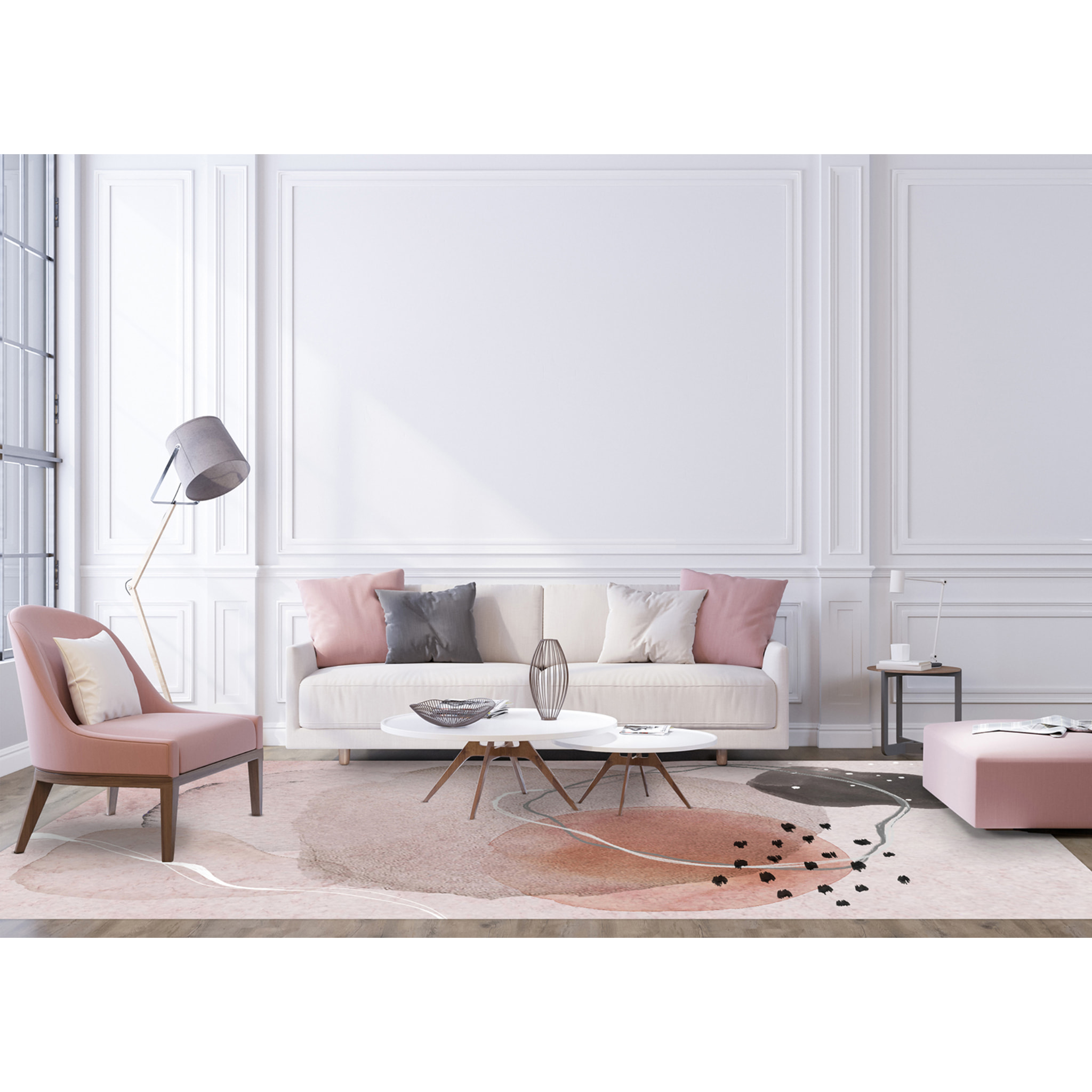 Alfombra de vinilo CERAMIKO, Milena, diseño moderno 133x200 cm