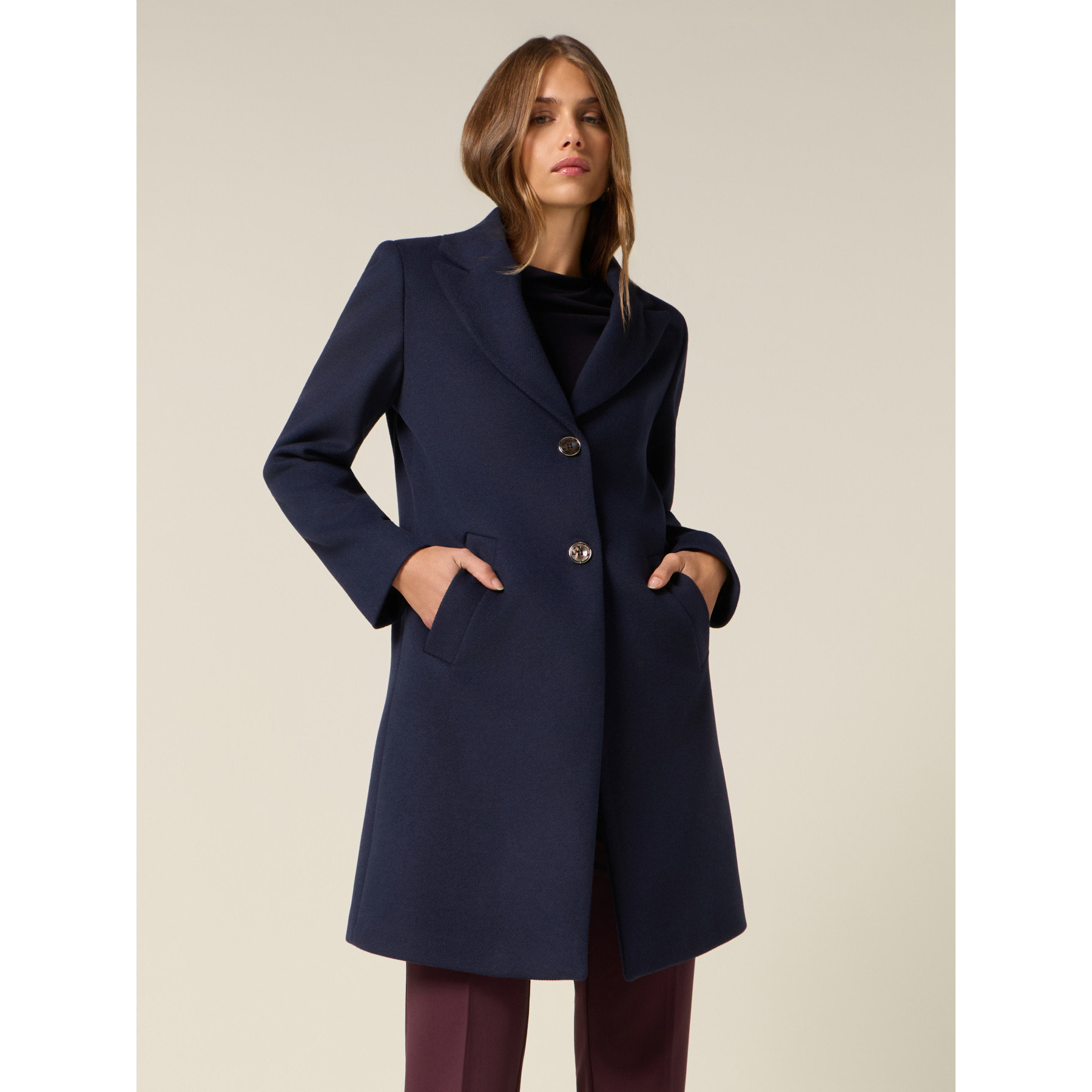 Oltre - Cappotto monopetto - Blu