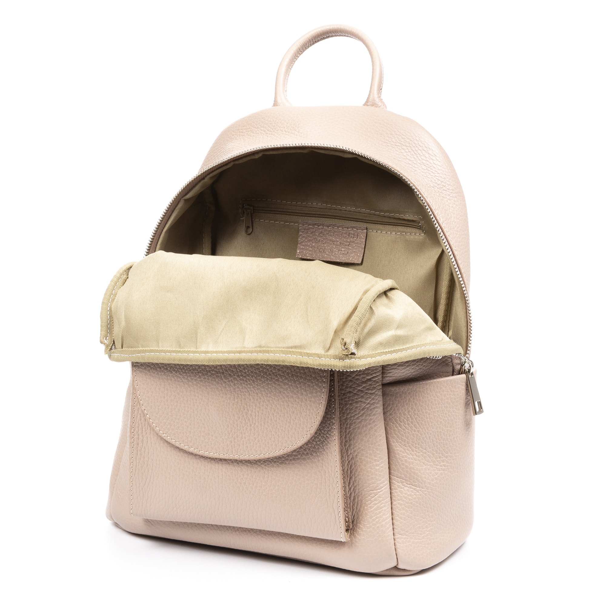 Albinea bolso mochila de mujer. Piel auténtica acabado Dollaro.