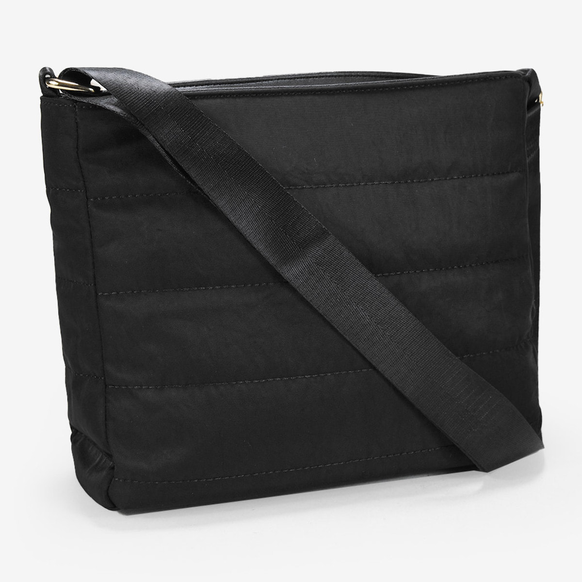 Bolso bandolera negro con cremallera