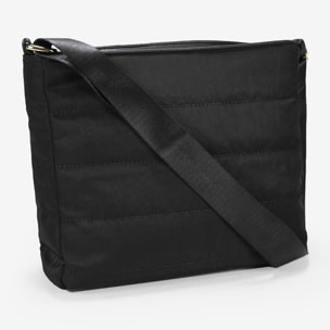 Bolso bandolera negro con cremallera
