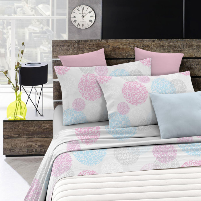 COMPLETO LETTO FANTASY MADE IN ITALY MICROFIBRA-MOLECOLE MATRIMONIALE