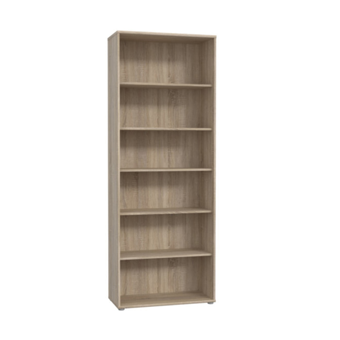 Étagère H. 198 x L. 74 cm décor chêne sonoma avec 5 étagères - MIA