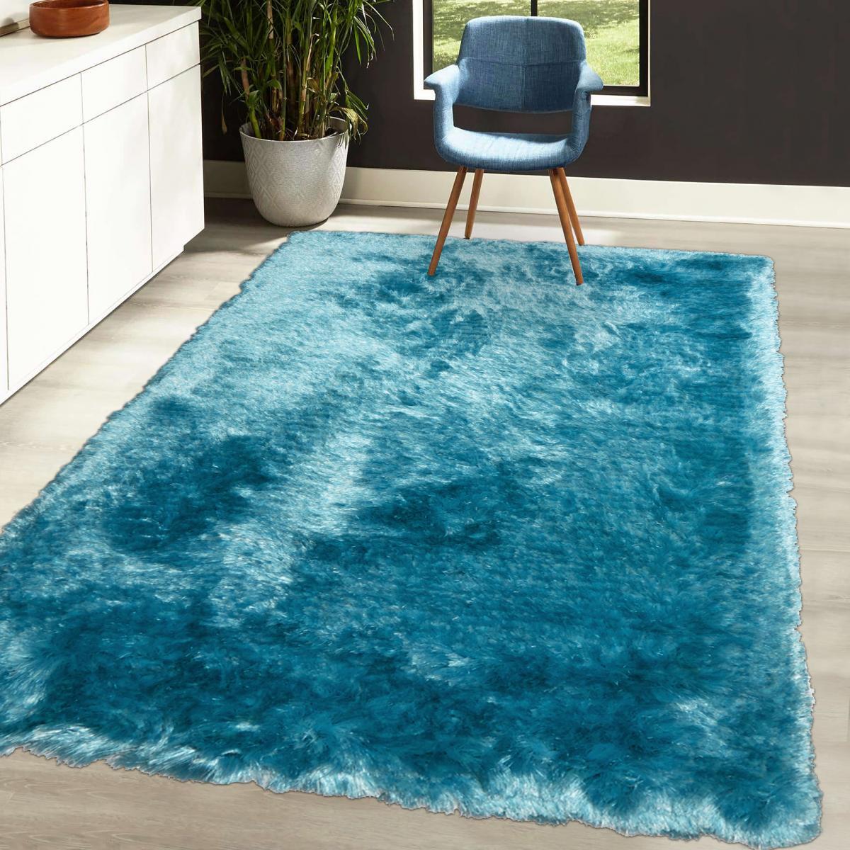 Tapis fait main Shaggy longues mèches Moodil