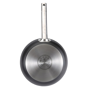 Juego de 3 Sartenes Ø24Ø28Ø30cm + Wok Ø28cm en Aluminio forjado aptas para inducción color Negro FOODIES MasterPRO