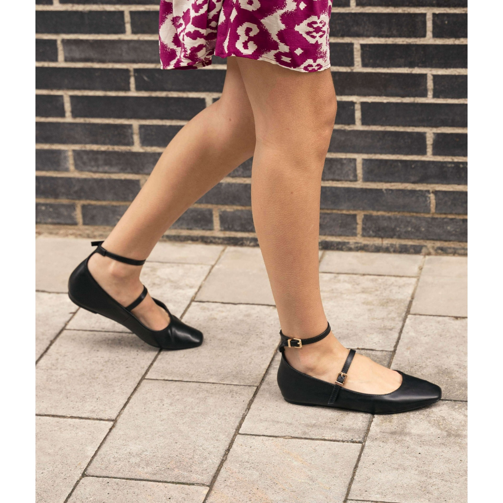 Bailarinas negras con suela plana