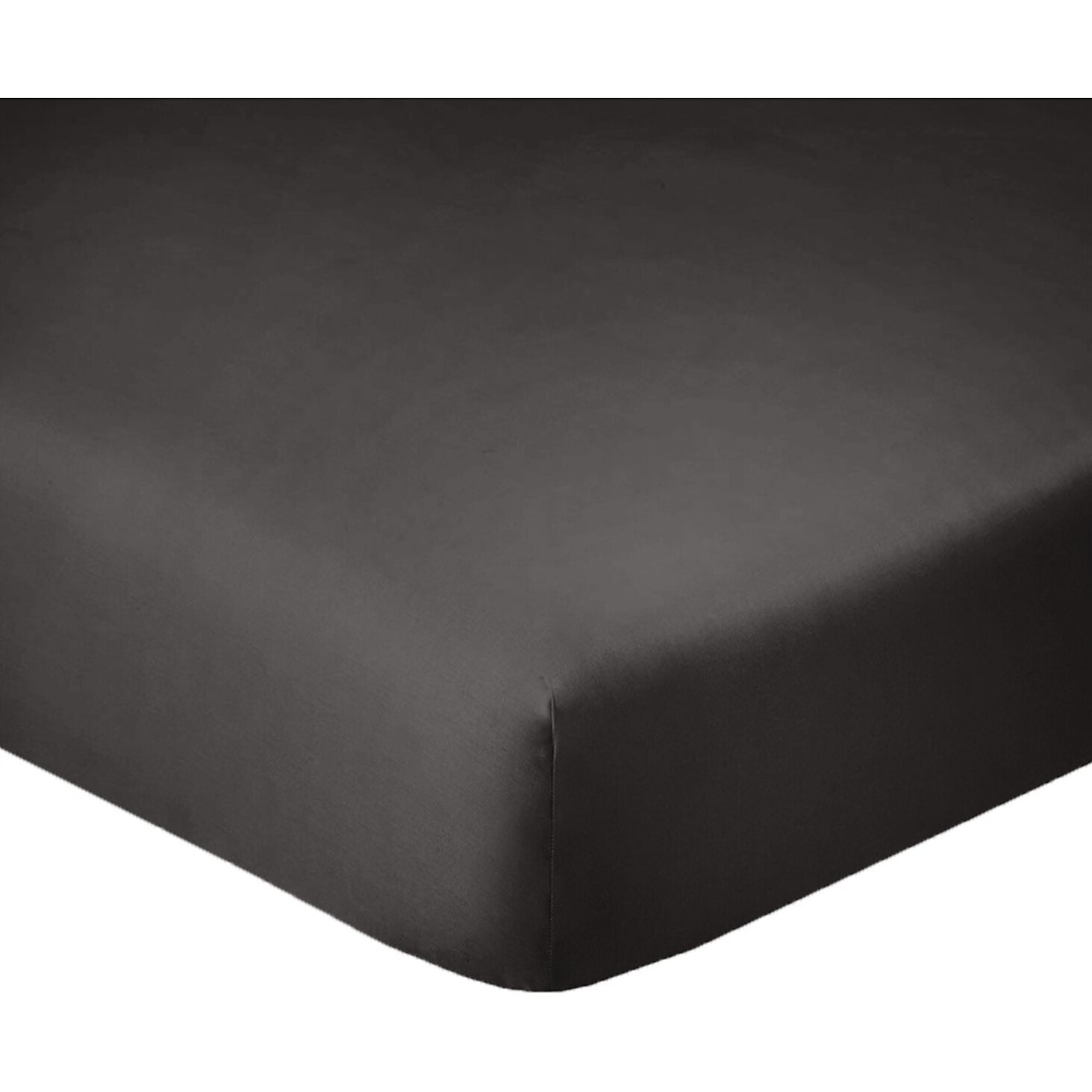 Drap housse coton gris fonce