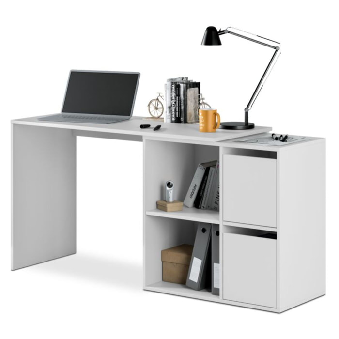 Mesa de escritorio multiposición Spacio Blanco Artik (Blanco Mate)