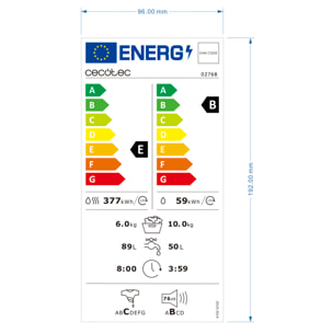 Cecotec Lavadora secadora Lavadora secadora Bolero Wash&Dry 10680 Inverter B