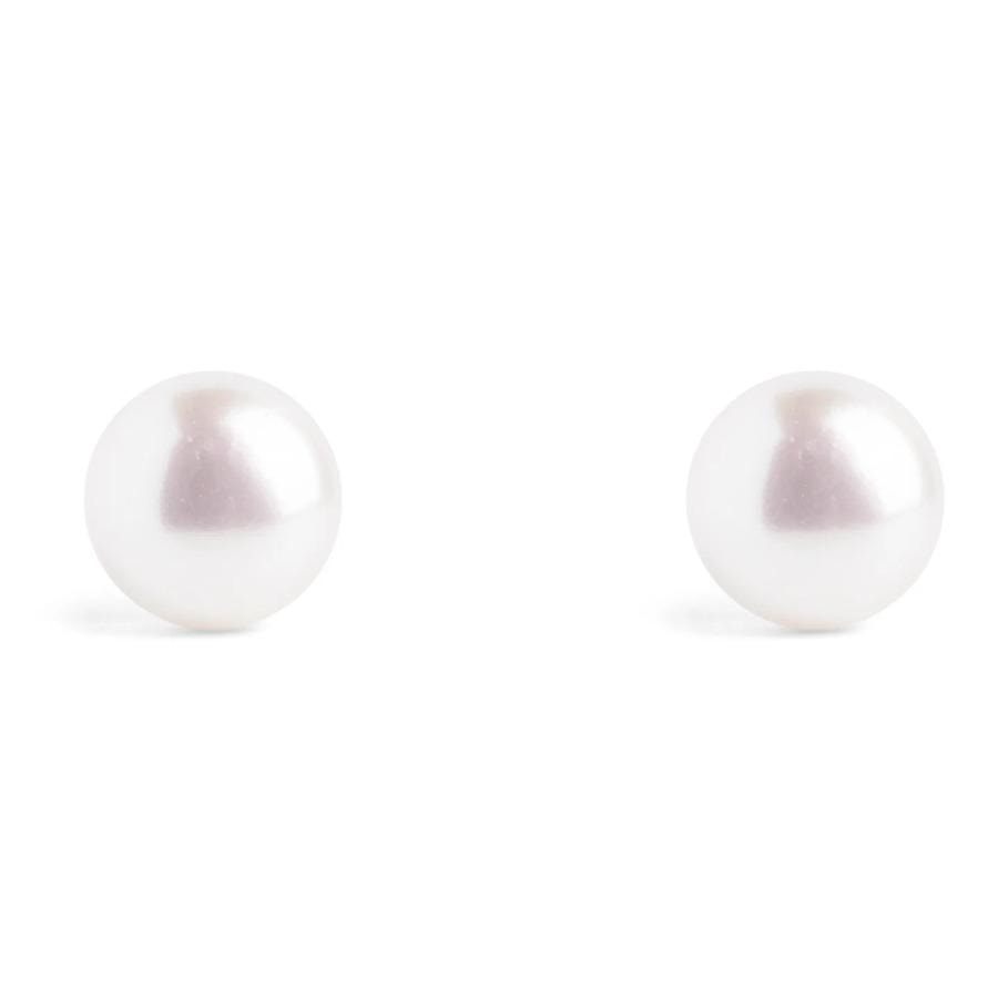 Pendientes Single Pearl Plata Baño Oro