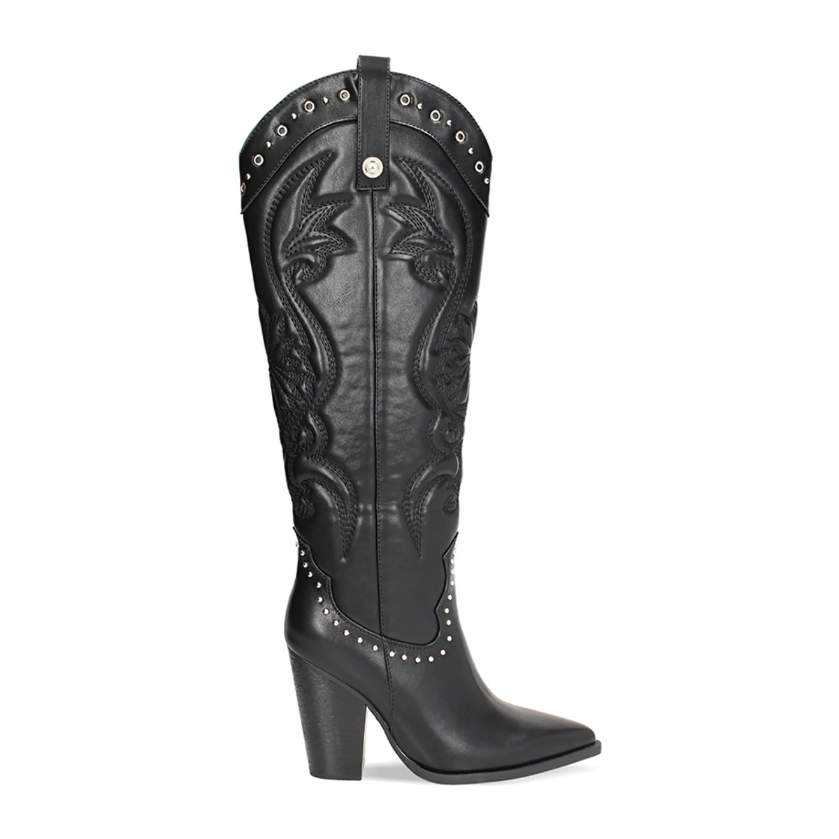 Stivali donna neri, tacco 9,5 cm