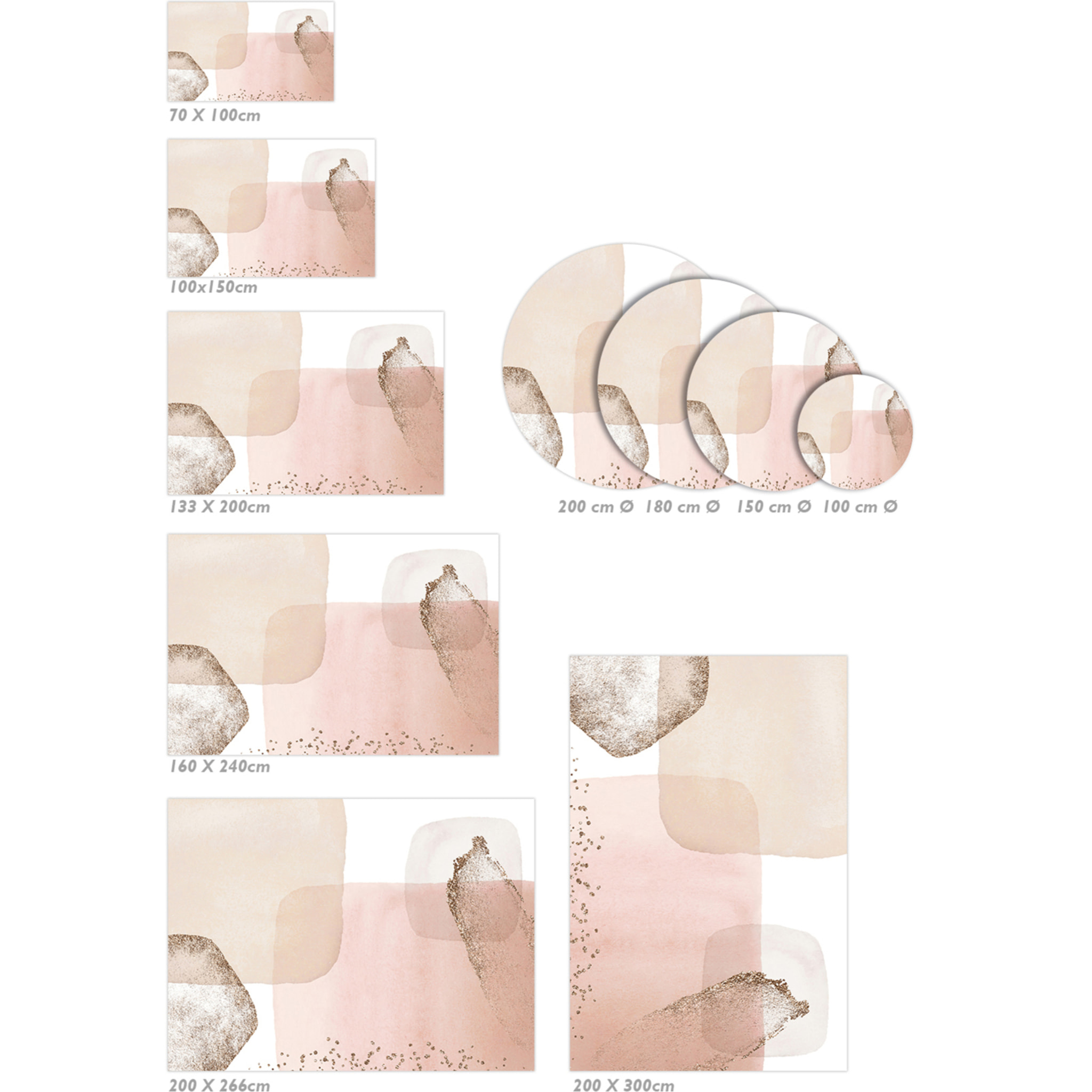 Alfombra de vinilo CERAMIKO, Larissa, diseño moderno 70x100 cm