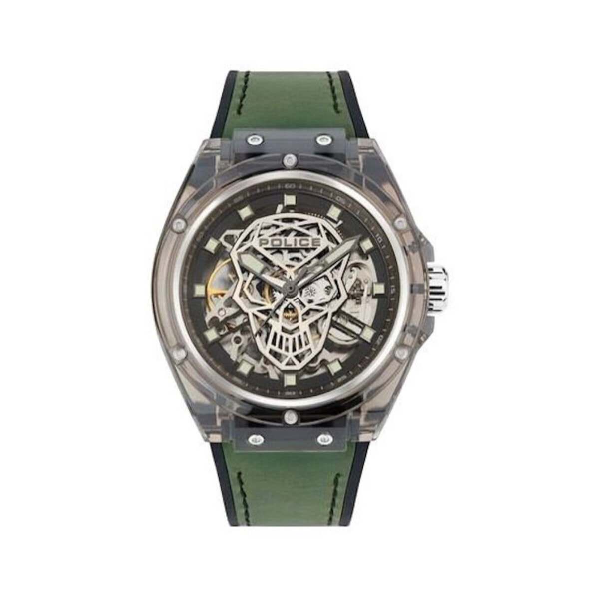 Reloj Police PEWGR1592404 Hombre Analogico Cuarzo con Correa de Silicona