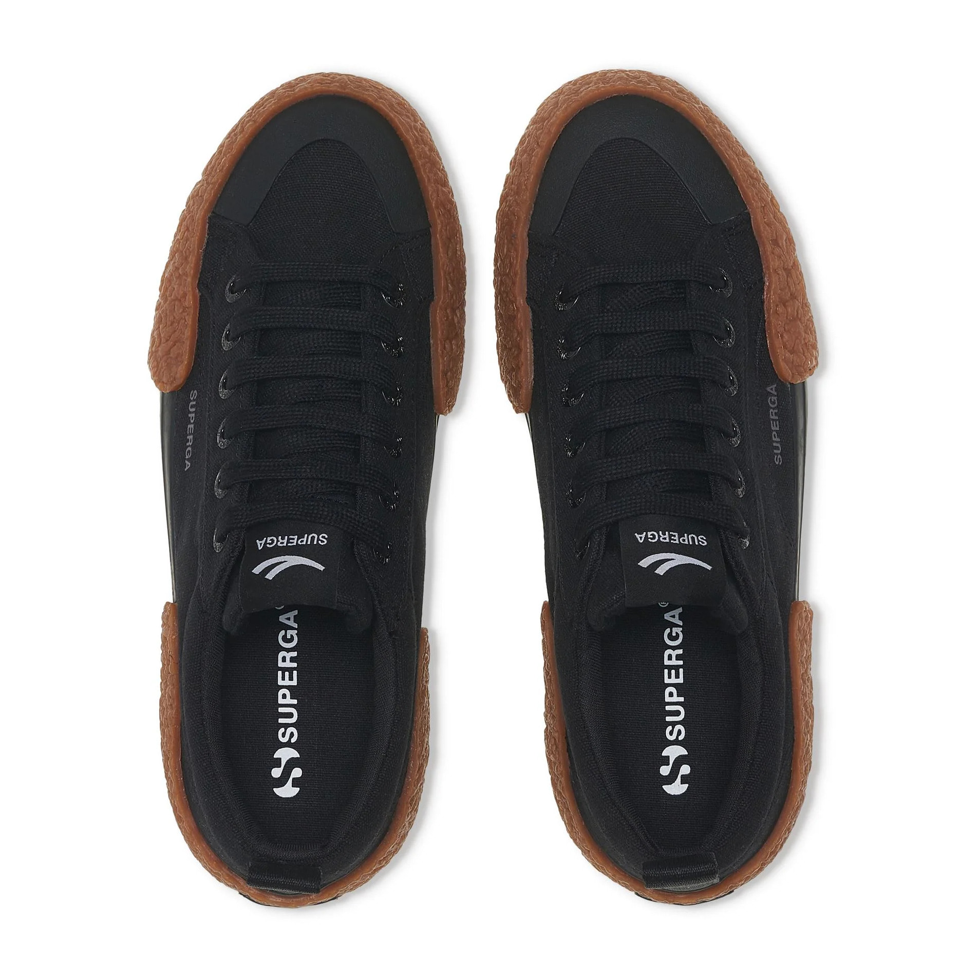 Superga - Sneakers Uomo Donna Nero - 2660 Stripe Big Bumpers