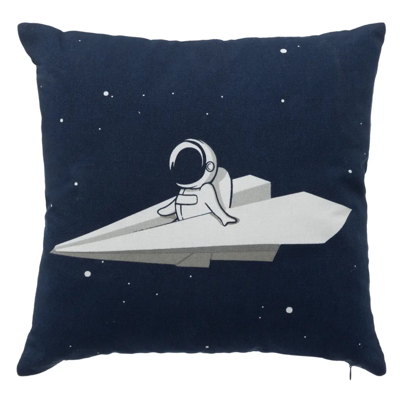 Coussin enfant "Espace" 40x40cm bleu foncé