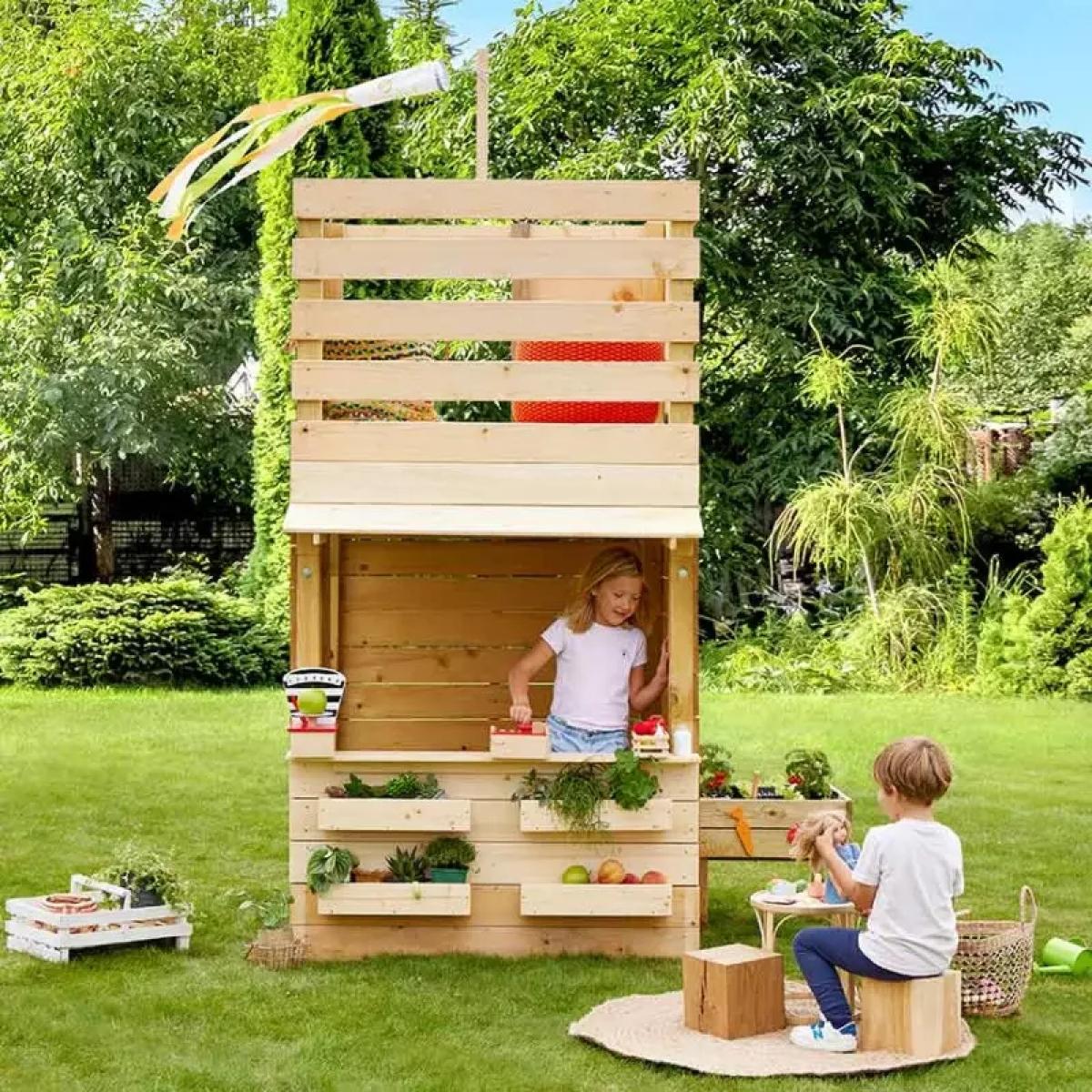 Maisonnette en bois epicerie pour enfants - Shopping