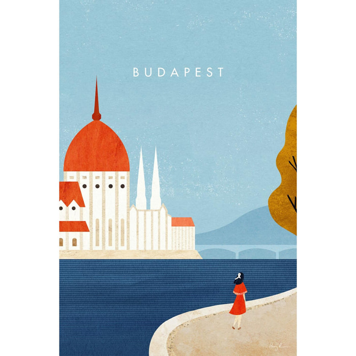 Tableau ville budapest  Toile imprimée