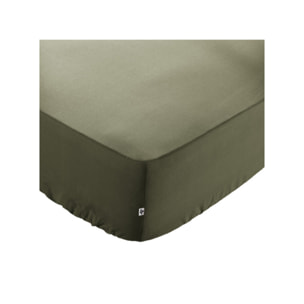 Drap housse 180 x 200 cm en coton avec bonnet H. 30 cm - AMBRE