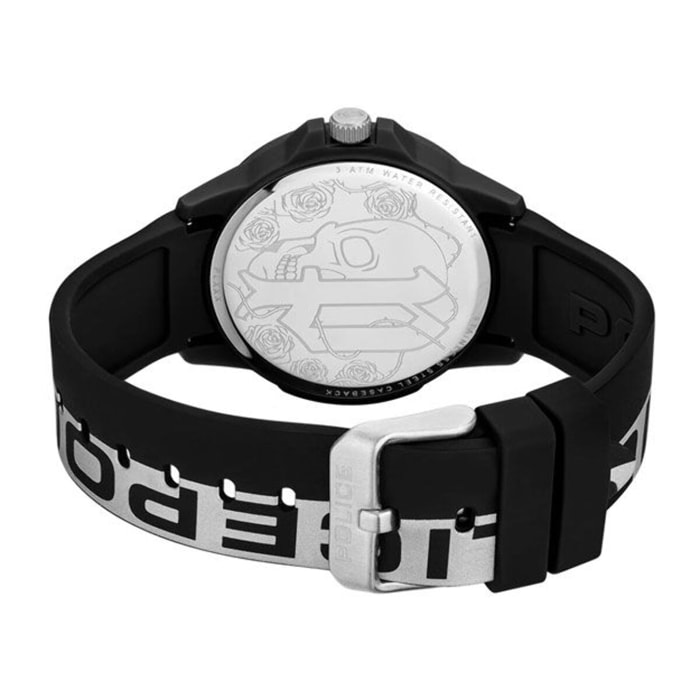 Reloj Police PEWUM2119562 Hombre Analogico Cuarzo con Correa de Silicona