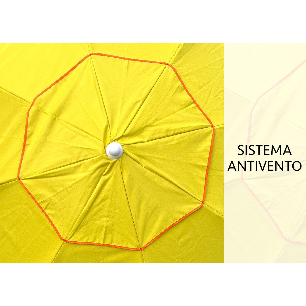 Ombrellone Spiaggia Diametro 220cm Tinta Unita Modello Caprera