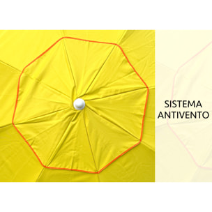 Ombrellone Spiaggia Diametro 220cm Tinta Unita Modello Caprera