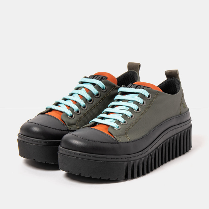 Zapatos 1518A RUBBER NYLON KAKI-ORANGE/BRIGHTON color Kaki-orange